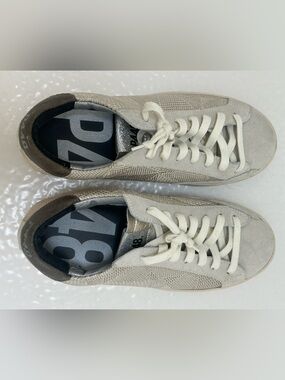Women’s P448  Low-Top Sneakers in Light Gray and Brown